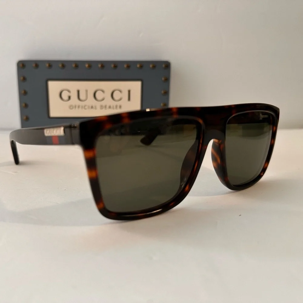 Gucci Green Browline Men's Sunglasses GG0748S 003